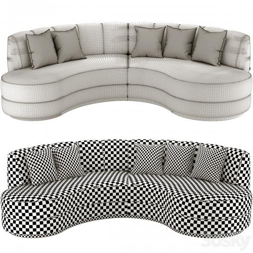 Stella Curved Sofa + Cole & Son Fabrics