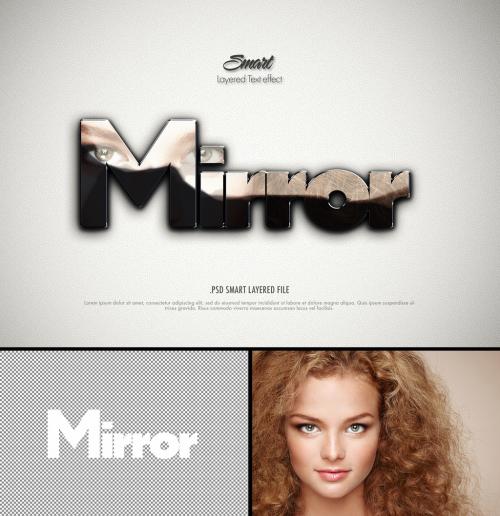 Mirror Reflection Text Effect - 474778813