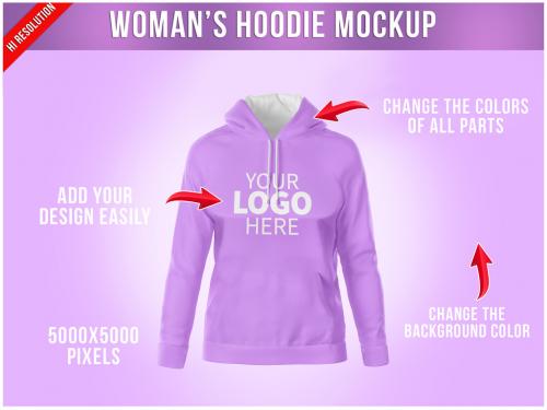 Woman's Hoodie - Front View - 474779353