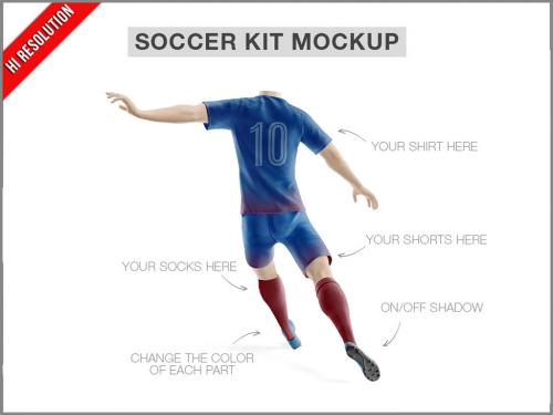 Soccer Uniform Mockup - Back View - 474779354
