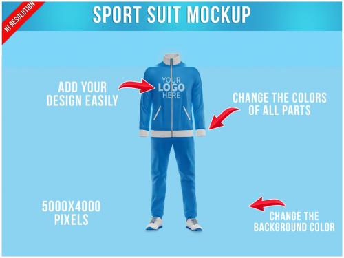 Sport Suit Mockup - Front View - 474779358