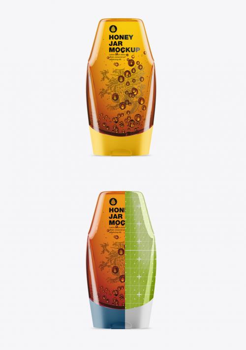 Honey Glass Jar Mockup - 474803622