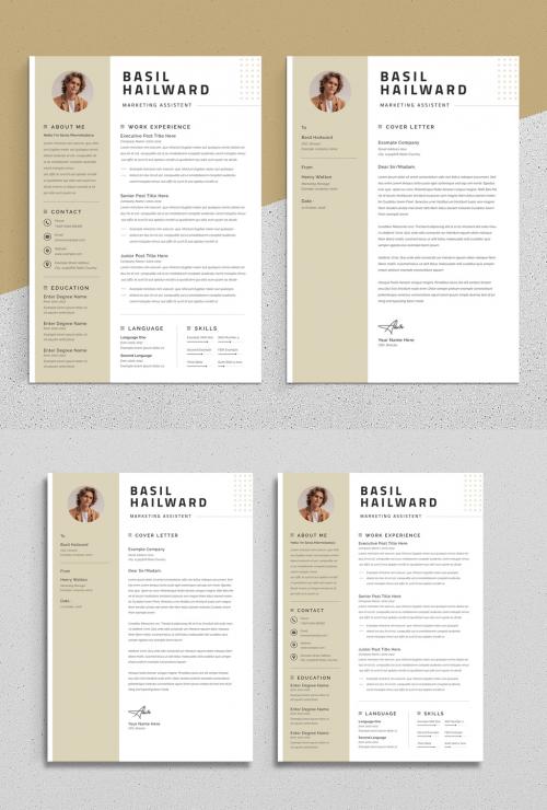 Resume Layout with Cover Letter - 474978244