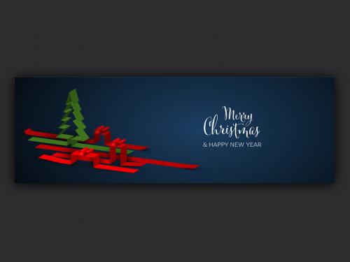 Christmas Banner Social Media Header Layout - 475407684