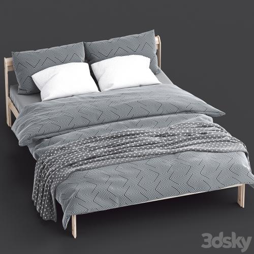 Ikea NEIDEN Bed frame, pine birch, Luröy