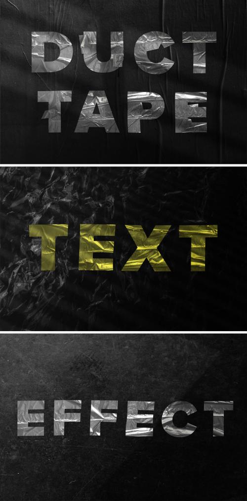 Realistic Duct Tape Text Effect Mockup - 475600751