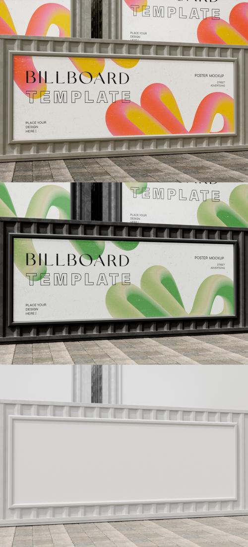 3D Billboards Mockup on Shipping Containers - 475617571