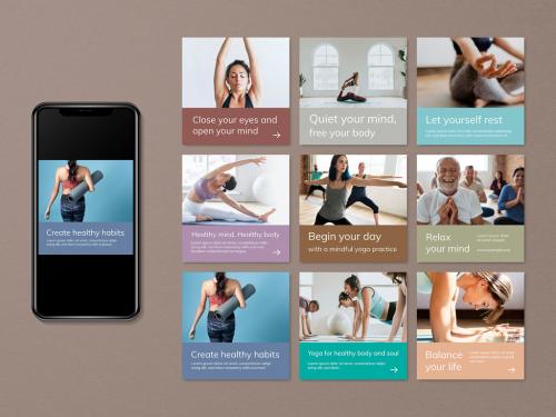 Yoga Wellness Marketing Template Set - 476112410