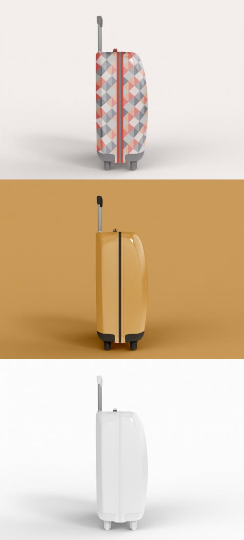 Side View of Suitcase Mockup - 476112875