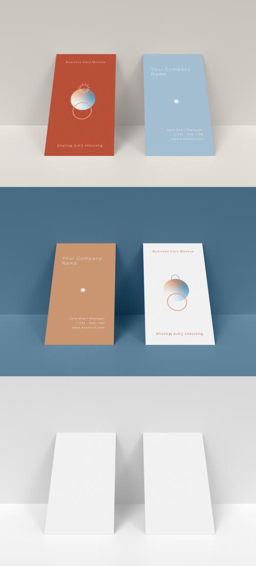 Two Business Cards Layout Mockup - 476112879