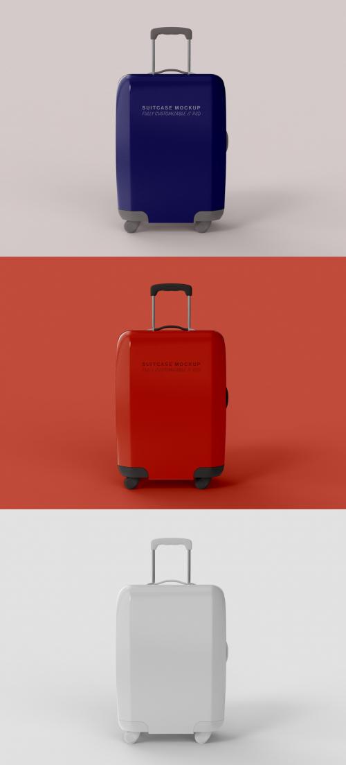 Front View of Suitcase Mockup - 476112885