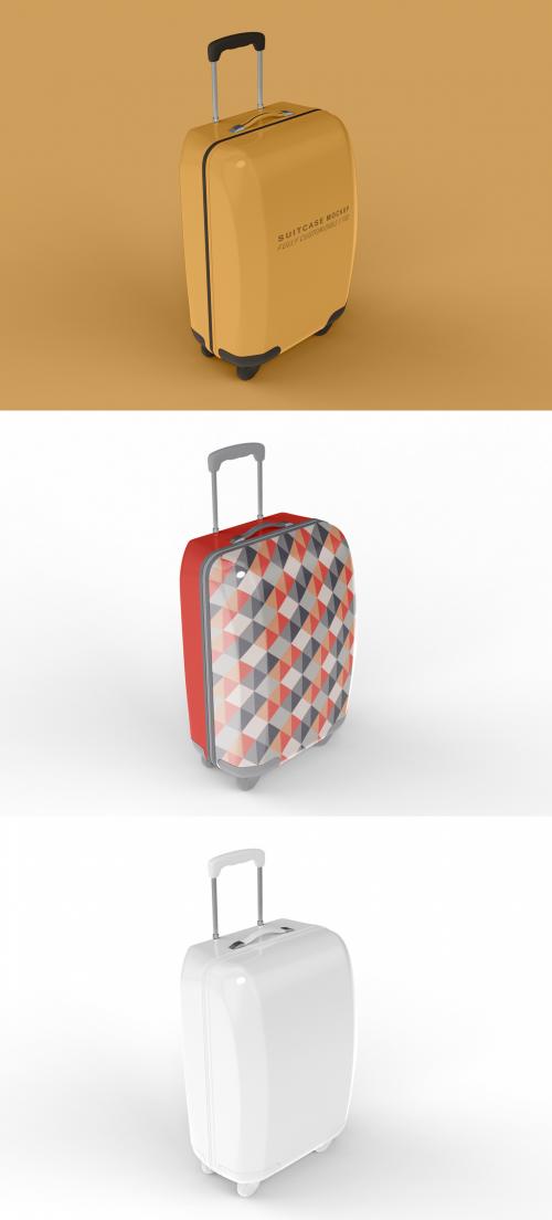 Isolated Suitcase Mockup - 476112906