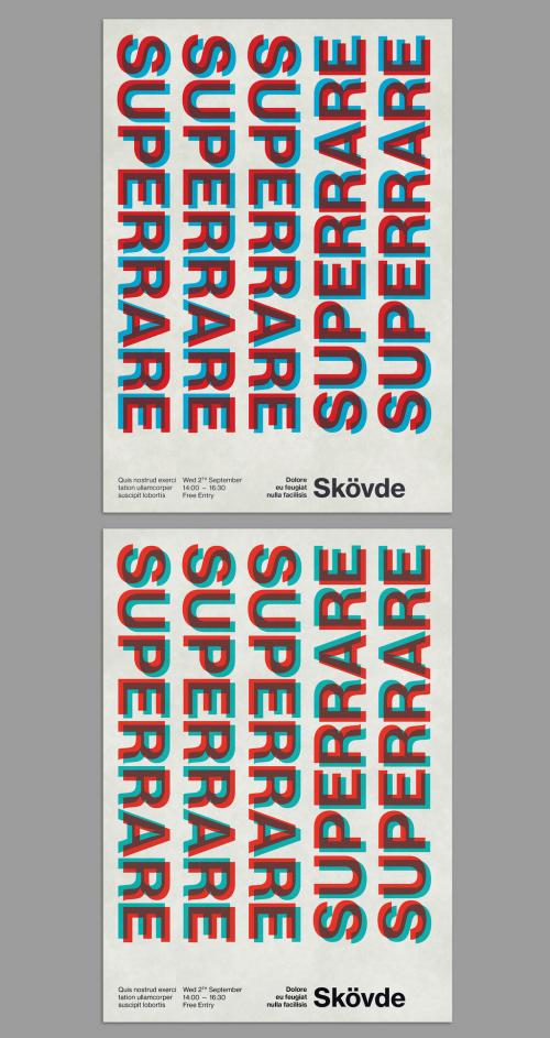 Vintage Swiss Style Design Cover Layout with Bold Typography - 476113566