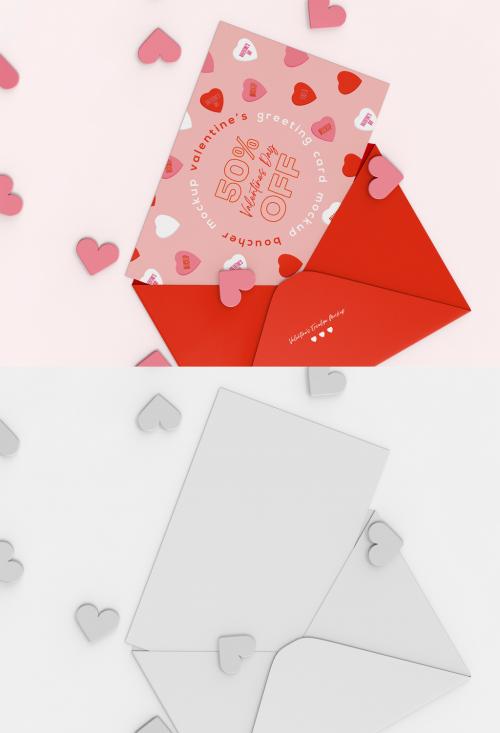 3D Valentine's Day Postcard Mockup - 476113963