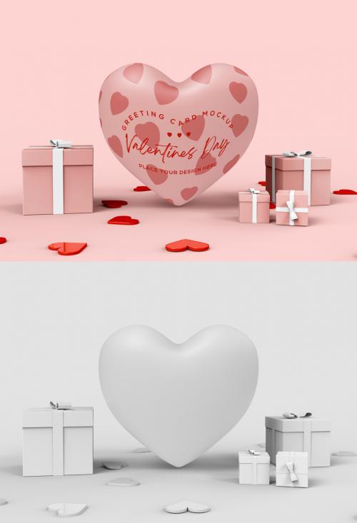 3D Valentine's Day Balloon Sale Mockup - 476113967