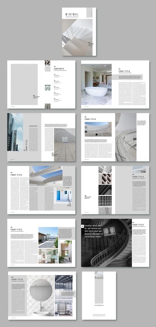 Minimal Multipurpose Light Grey Magazine - 476114330