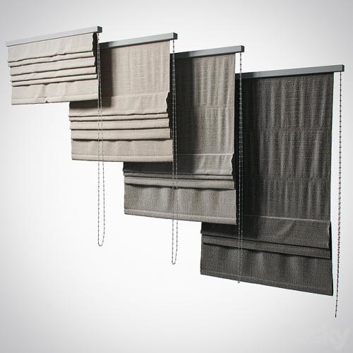 Set Roman blinds (4 stages, 3 colors)