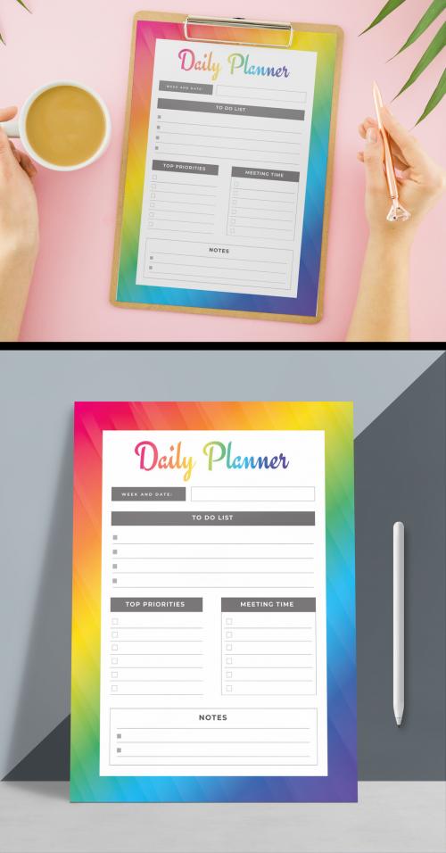 Daily Planner Layout Design - 478192142