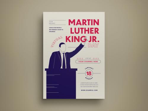 Virtual Martin Luther King Flyer Layout - 478192445