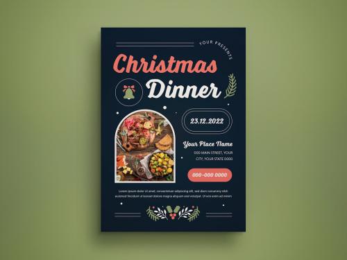 Christmas Dinner Flyer Photo Layout - 478192477