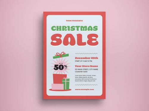 Christmas Sale Flyer Layout - 478192494