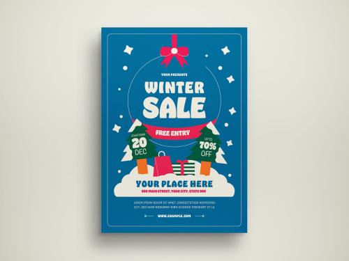 Winter Sale Flyer - 478192495