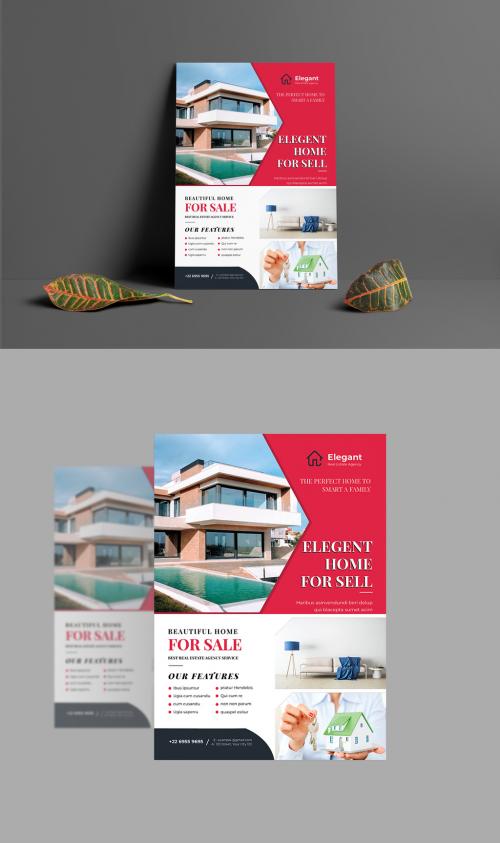 Corporate Real Estate Flyer Layout - 478396172