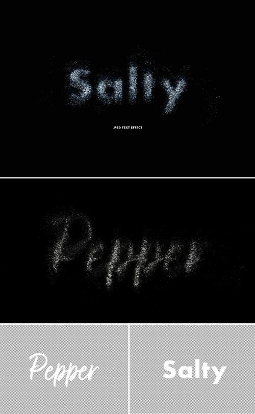 Salt and Pepper Text Effect - 478396760