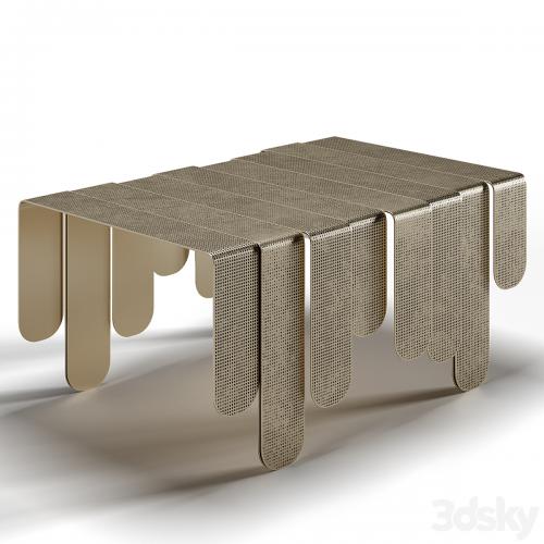 Brass coffee table XILO by DE CASTELLI