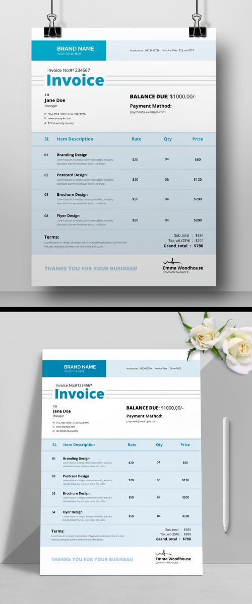 Minimal Invoice Layout