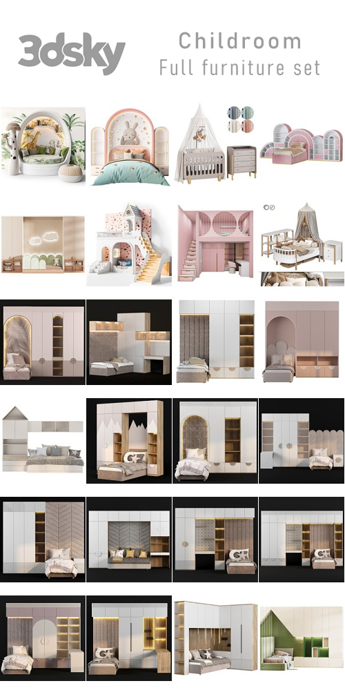 3DSky - Childroom - Full furniture set 3DSky - Childroom - Full furniture set