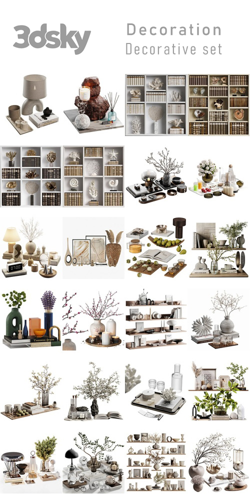 3DSky - Decoration - Decorative set - Part 3 3DSky - Decoration - Decorative set - Part 3