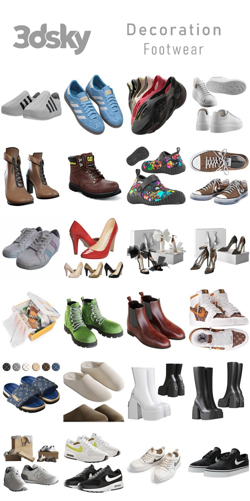 3DSky - Decoration - Footwear 3DSky - Decoration - Footwear