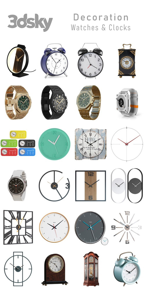 3DSky - Decoration - Watches & Clocks 3DSky - Decoration - Watches & Clocks