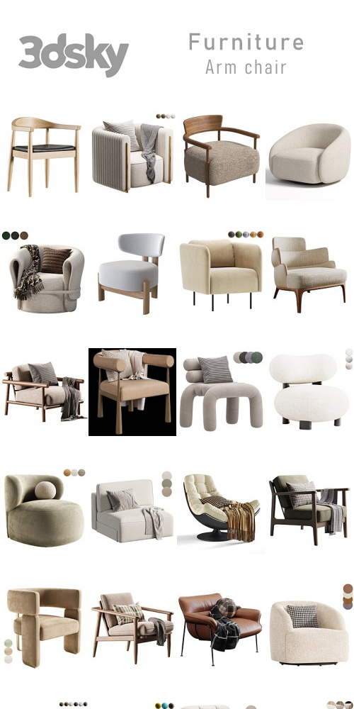 3DSky - Furniture - Arm chair - Part 1 3DSky - Furniture - Arm chair - Part 1
