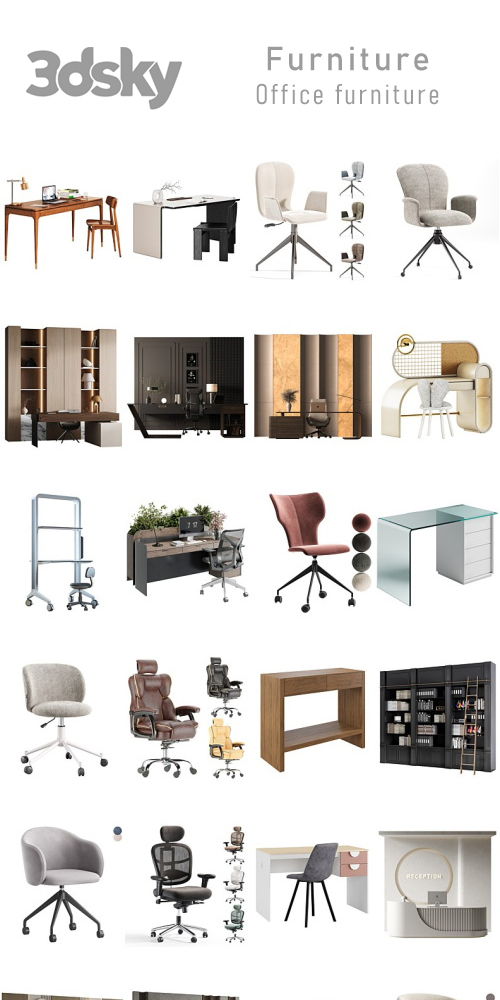 3DSky - Furniture - Office furniture Part 2 3DSky - Furniture - Office furniture Part 2