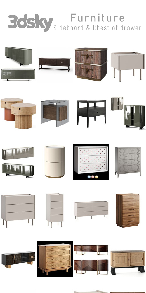 3DSky - Furniture - Sideboard & Chest of drawer Part 4 3DSky - Furniture - Sideboard & Chest of drawer Part 4