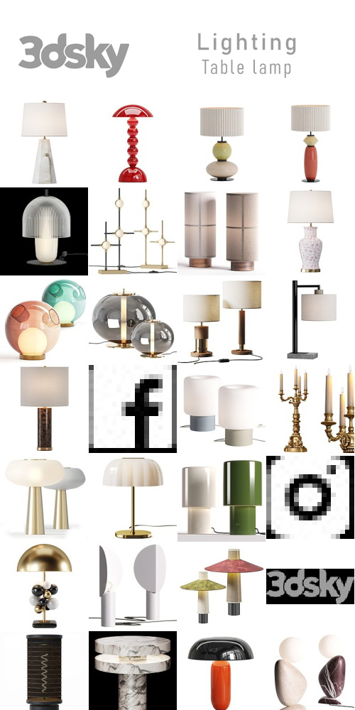 3DSky - Lighting - Table lamp Part 3 3DSky - Lighting - Table lamp Part 3