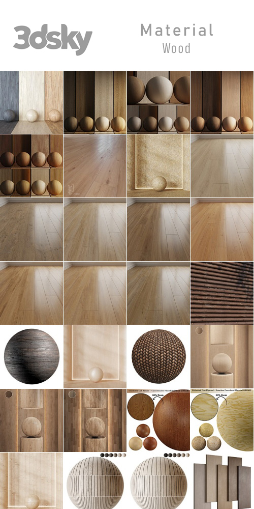 3DSky - Materials - Wood 3DSky - Materials - Wood