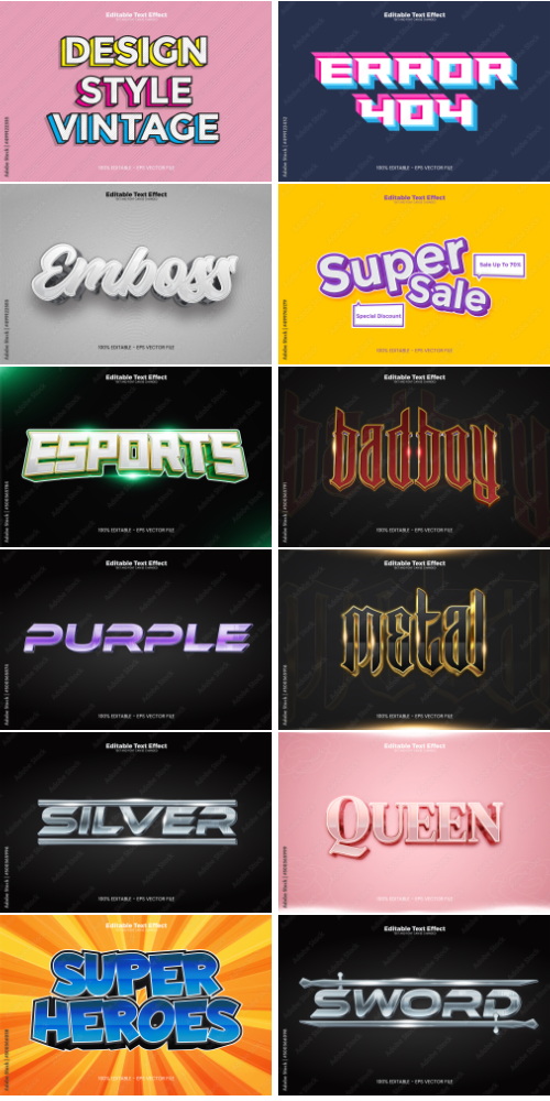 Editable Text Effect In Modern Trend Style 3 500xAI