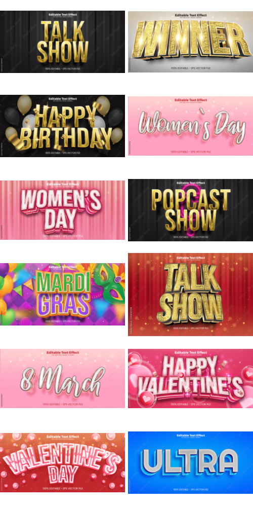 Editable Text Effect In Modern Trend Style 3 500xAI