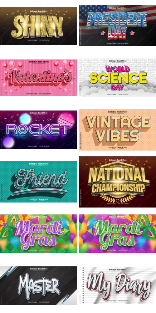 Editable Text Effect In Modern Trend Style 3 500xAI