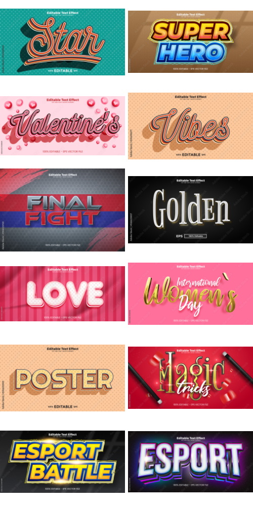 Editable Text Effect In Modern Trend Style 3 500xAI