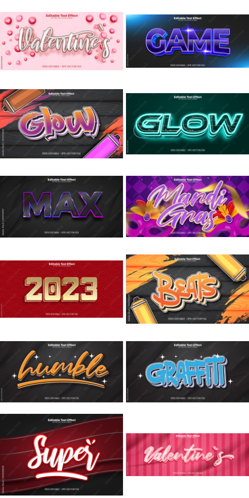 Editable Text Effect In Modern Trend Style 3 500xAI