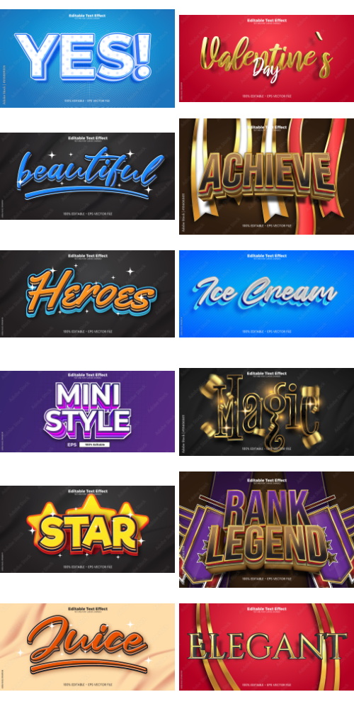 Editable Text Effect In Modern Trend Style 3 500xAI