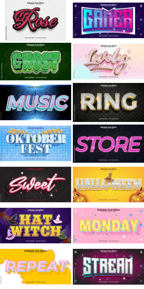 Editable Text Effect In Modern Trend Style 8 500xAI