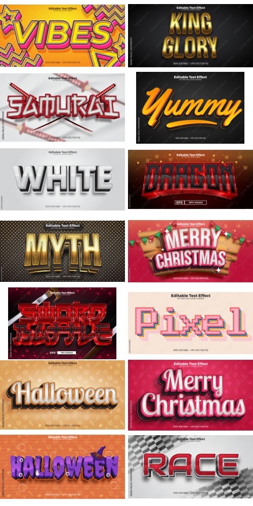 Editable Text Effect In Modern Trend Style 8 500xAI