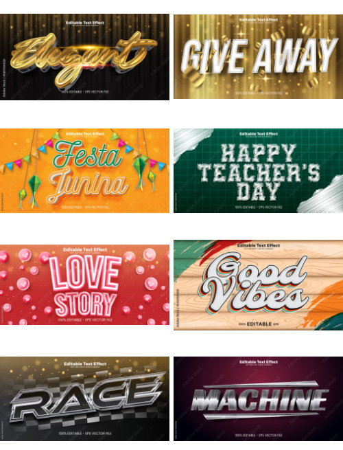 Editable Text Effect In Modern Trend Style 3 500xAI