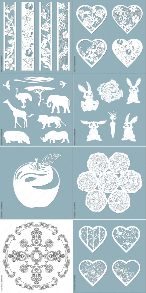 Laser Cutting Vector Cutout 1000xAI Laser Cutting Vector Cutout 1000xAI