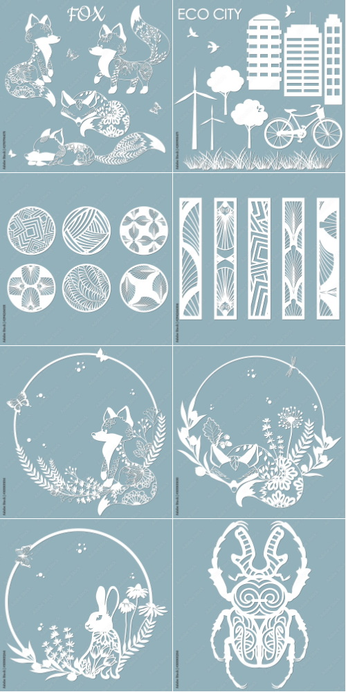 Laser Cutting Vector Cutout 1000xAI Laser Cutting Vector Cutout 1000xAI